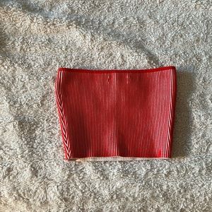 Wilfred XS red and white striped tube top